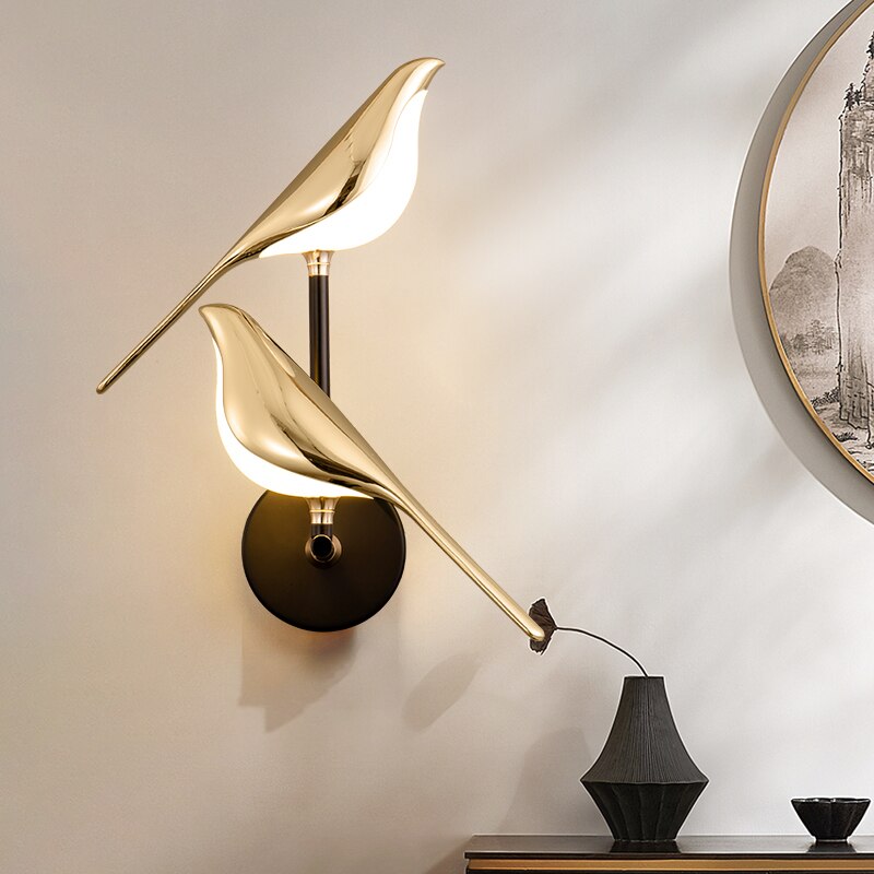 LumiVogel Wandlamp met LED en Vogelontwerp – Warm Wit Licht
