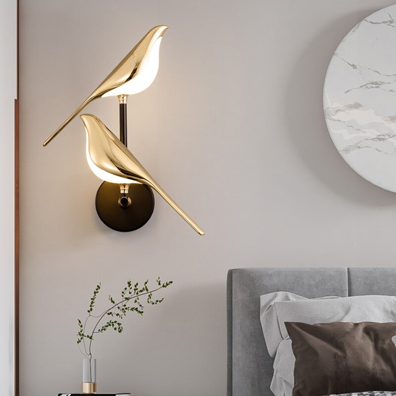 LumiVogel Wandlamp met LED en Vogelontwerp – Warm Wit Licht