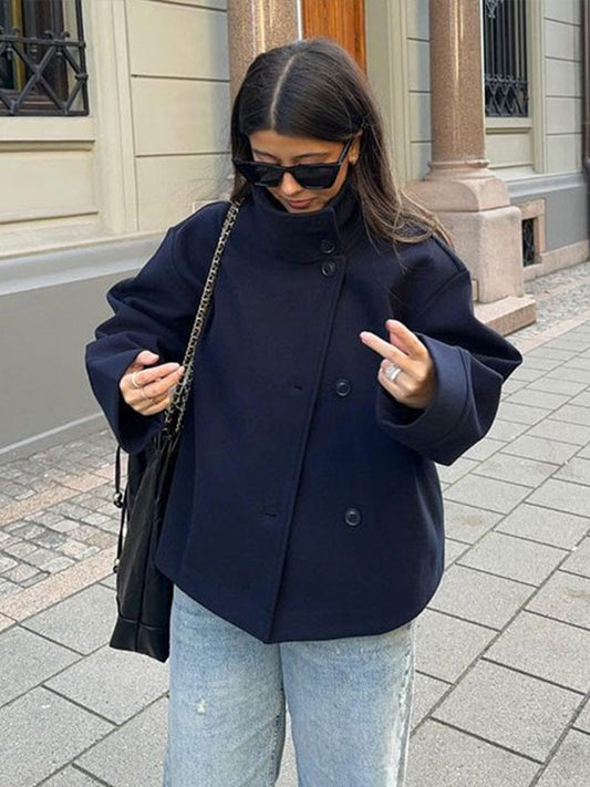 Dubbelknoop Damesjas Elegance – Korte Chique Jas met Comfortabele Pasvorm