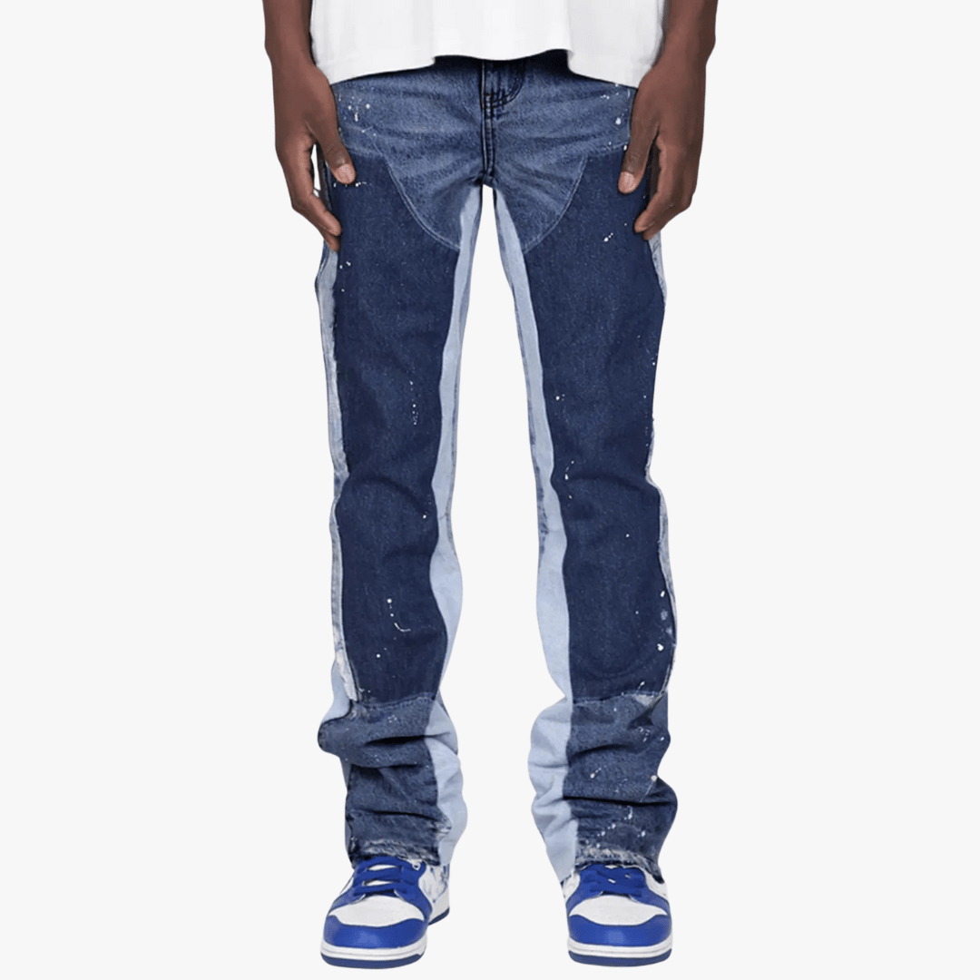 UrbanVibe Spijkerbroek – Relaxed Fit met Verfvlekken en Streetlook