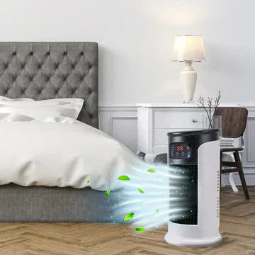 CoolBreeze Draagbare 5-in-1 Aircooler – Ventilator, Luchtbevochtiger & Luchtreiniger zonder Afvoerslang