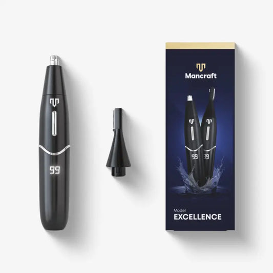 TrimPro Neus- en Wenkbrauwtrimmer met LCD-scherm en IPX6 Waterproof Ontwerp