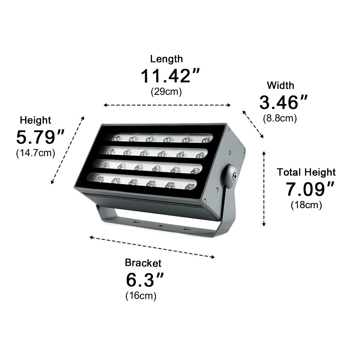 Premium RGB LED Tuinspot Aluminium 48W/72W IP65 Waterdicht Landschapsverlichting