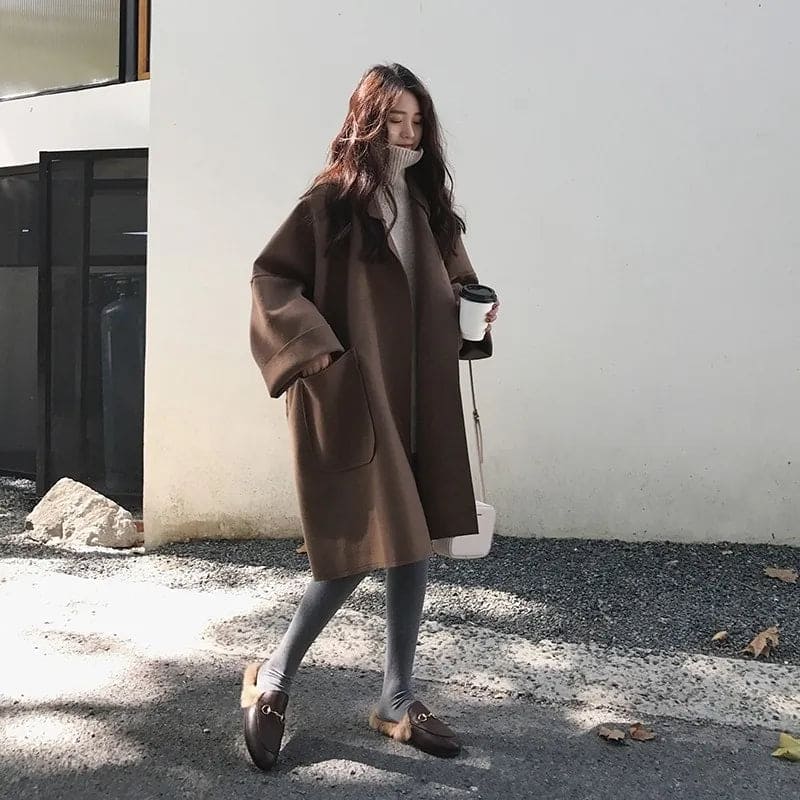 Aura Wolmix Trenchcoat – Oversized damesjas met elegante pasvorm