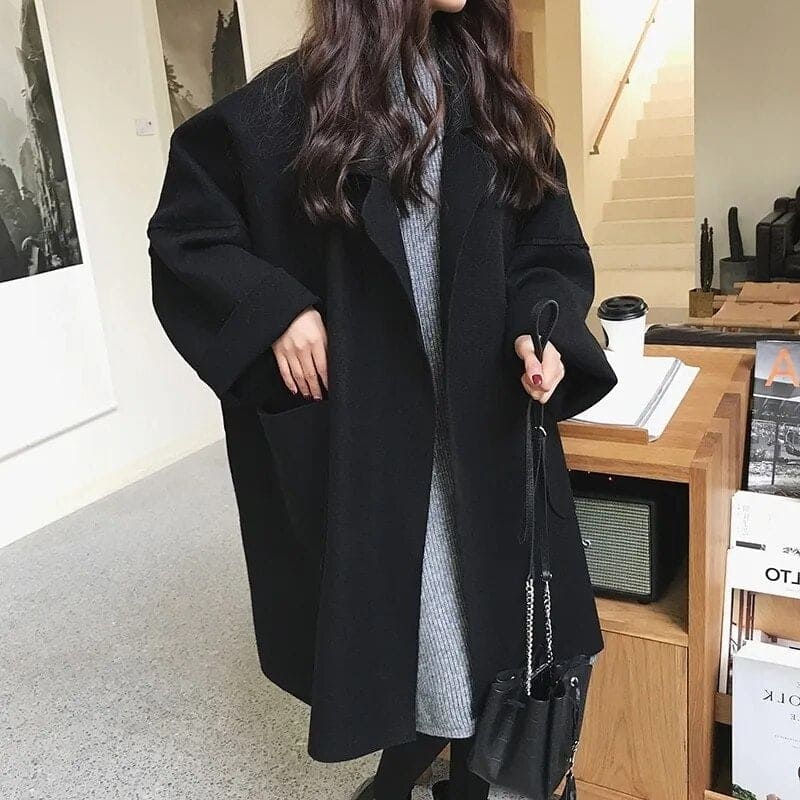 Aura Wolmix Trenchcoat – Oversized damesjas met elegante pasvorm