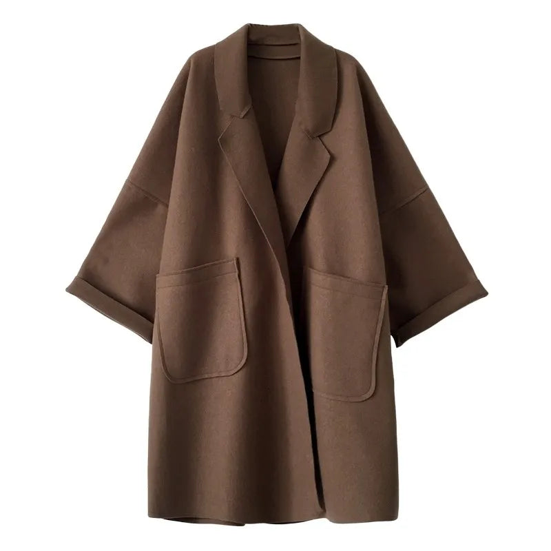 Aura Wolmix Trenchcoat – Oversized damesjas met elegante pasvorm