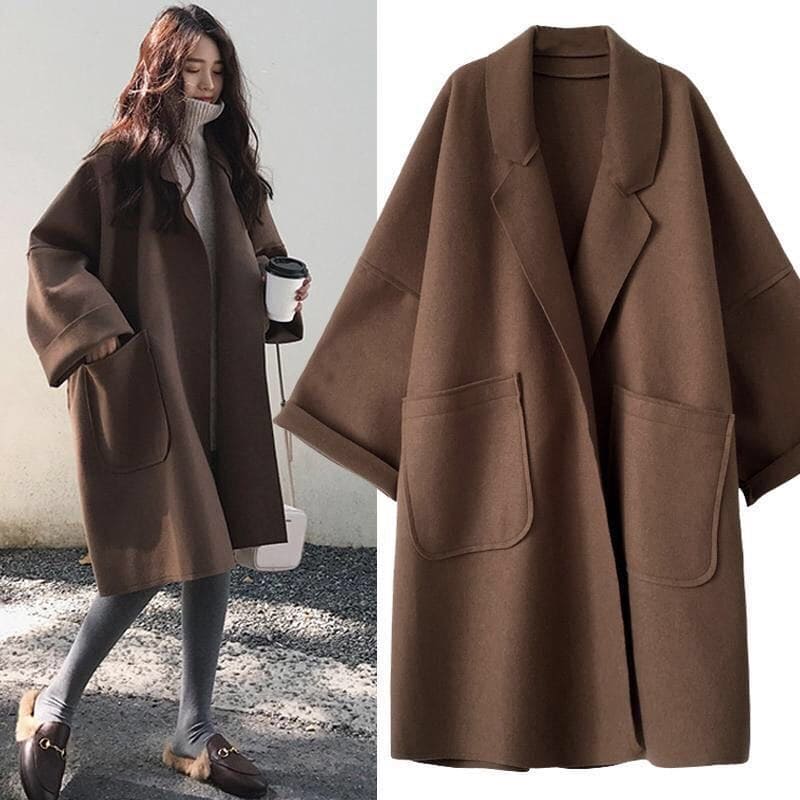 Aura Wolmix Trenchcoat – Oversized damesjas met elegante pasvorm