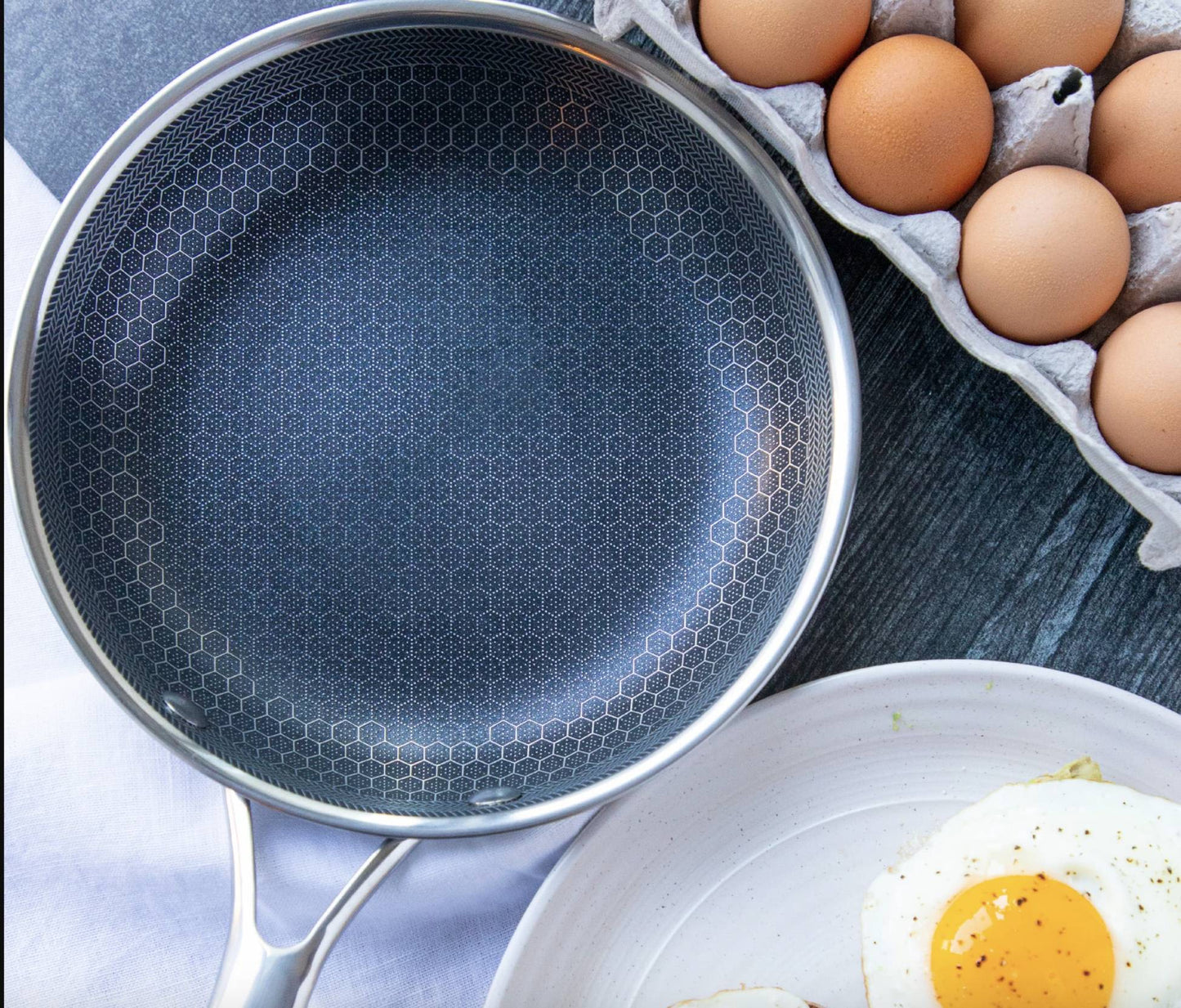 RoestvrijChef | Krasvrije Koekenpan met Honingraatstructuur