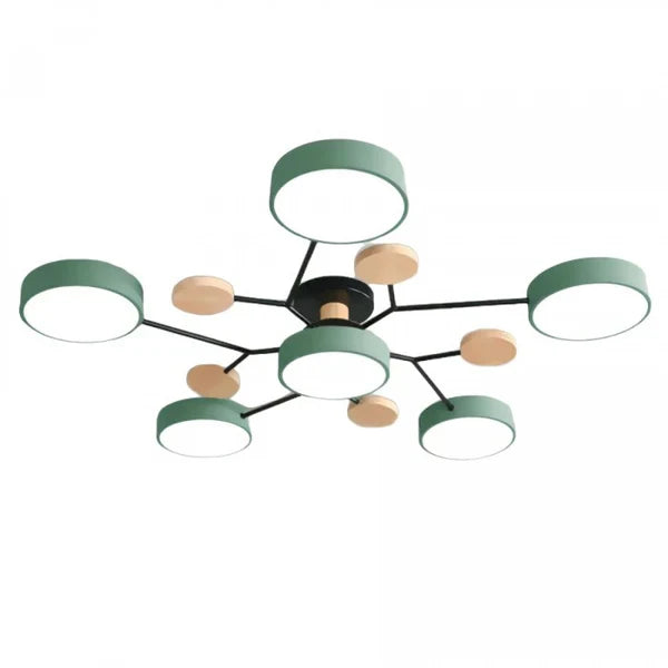 Scandinavische LED Plafondlamp met Hout en Metaal – De ScandiLume Sfeermaker