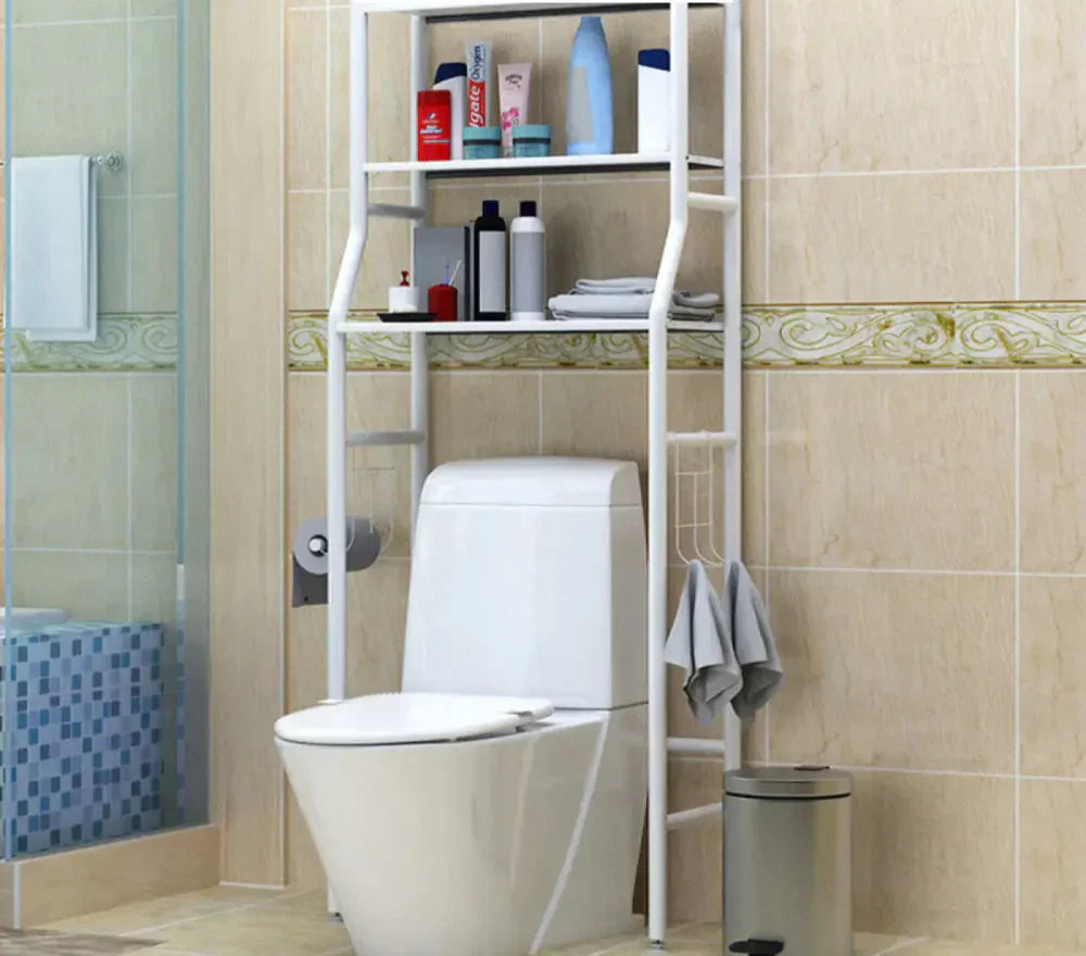 SpaceSaver Badkamerrek – Vrijstaand Opbergrek voor Toilet of Wasmachine