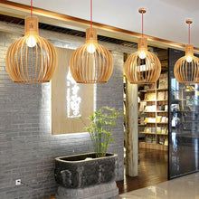 Handgemaakte Houten Hanglamp - Warm en Modern