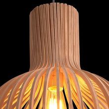 Handgemaakte Houten Hanglamp - Warm en Modern
