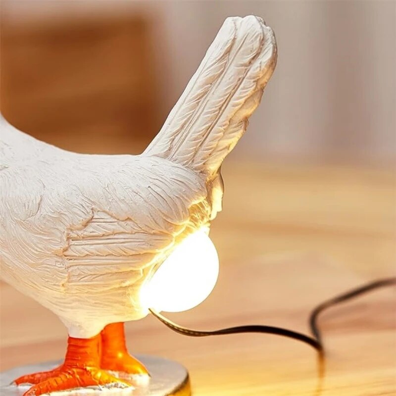 Decoratieve Tafellamp in Kipvorm met Zacht LED-Licht