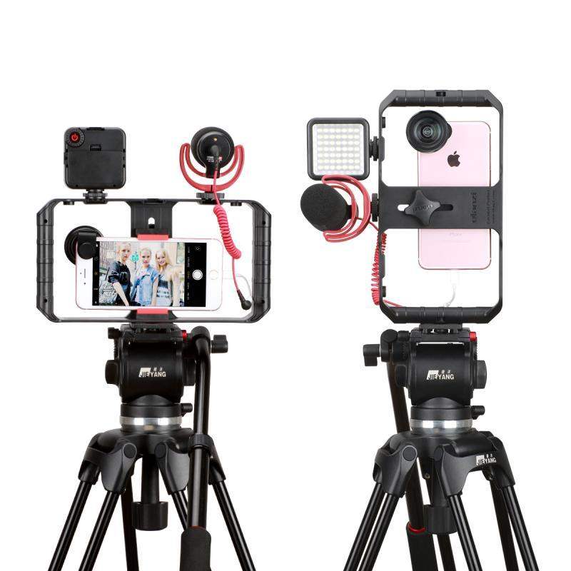VideoGrip Smartphone Stabilizer – Professionele Filmcage met Cold Shoe Mounts