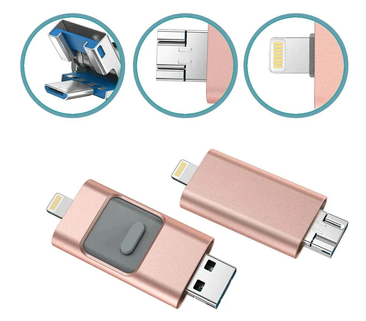 DataFlex 4-in-1 Geheugenstick – USB Opslag voor Telefoon, Tablet en PC