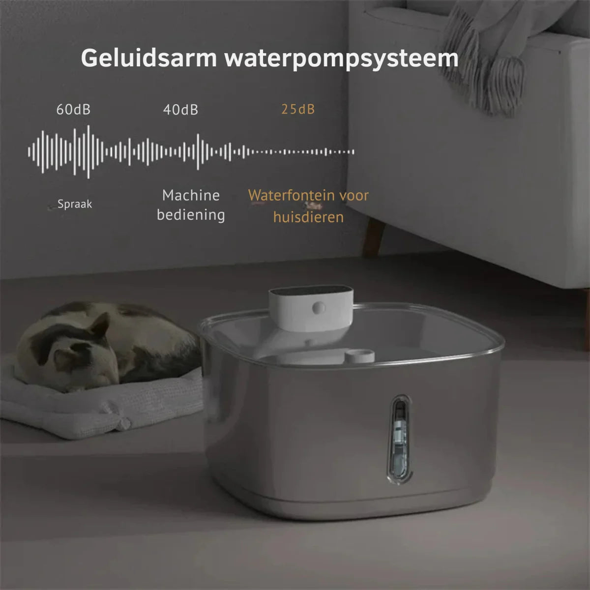 Slimme Drinkfontein voor Katten en Honden – 3,2L RVS met Filter