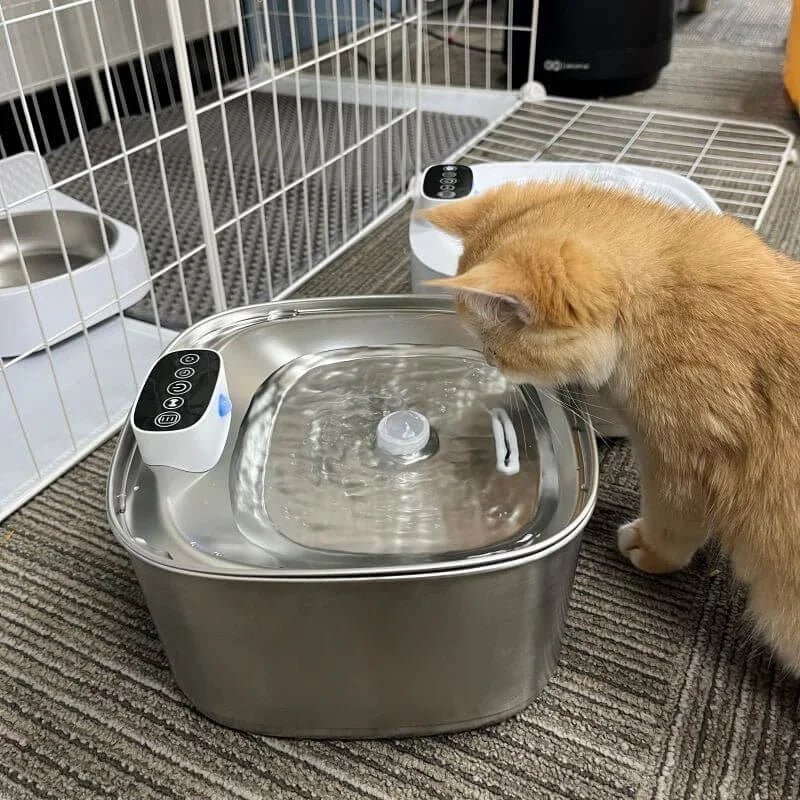 Slimme Drinkfontein voor Katten en Honden – 3,2L RVS met Filter