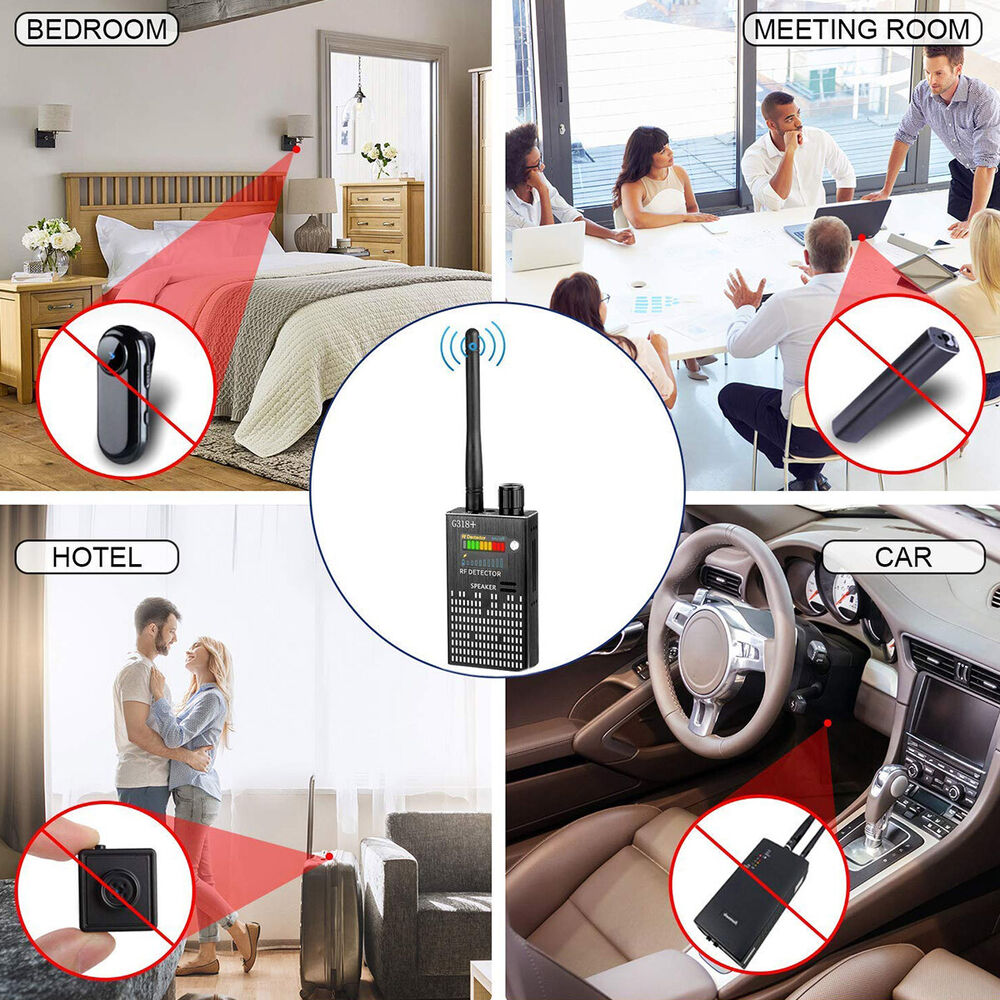 PrivacyGuard Detecto – RF Signaal- en Cameradetector met Laserfunctie en Alarm