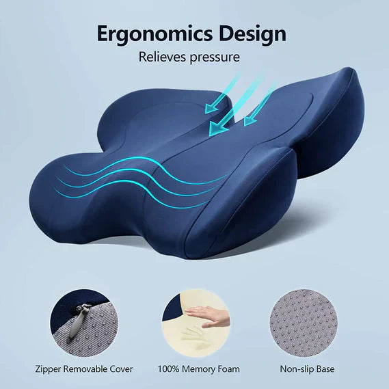 OrthoComfort Zitkussen met Traagschuim en Ergonomische Vorm