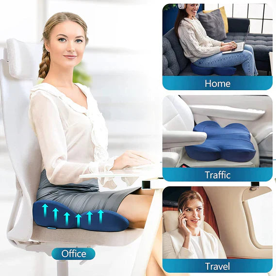 OrthoComfort Zitkussen met Traagschuim en Ergonomische Vorm