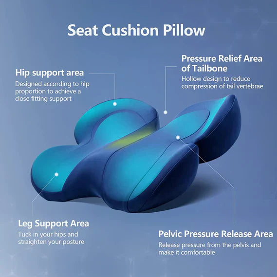 OrthoComfort Zitkussen met Traagschuim en Ergonomische Vorm
