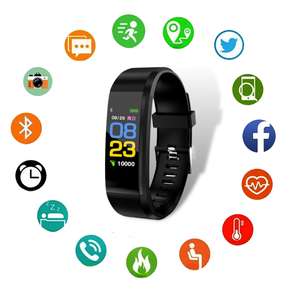 VitaWatch | Senioren Smartwatch met Gezondheidsmonitor en Groot LED-Scherm