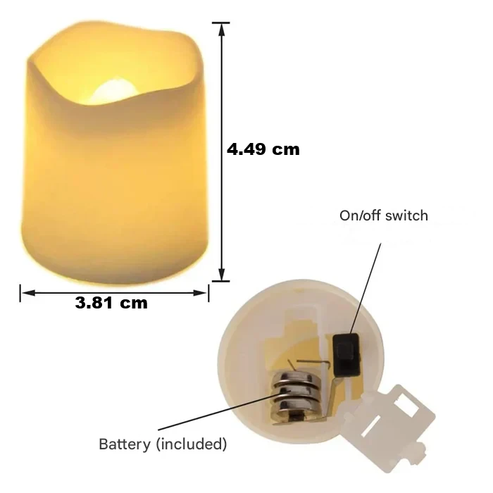 Set met 24 LED-lampen zonder vlam - GlowFlicker