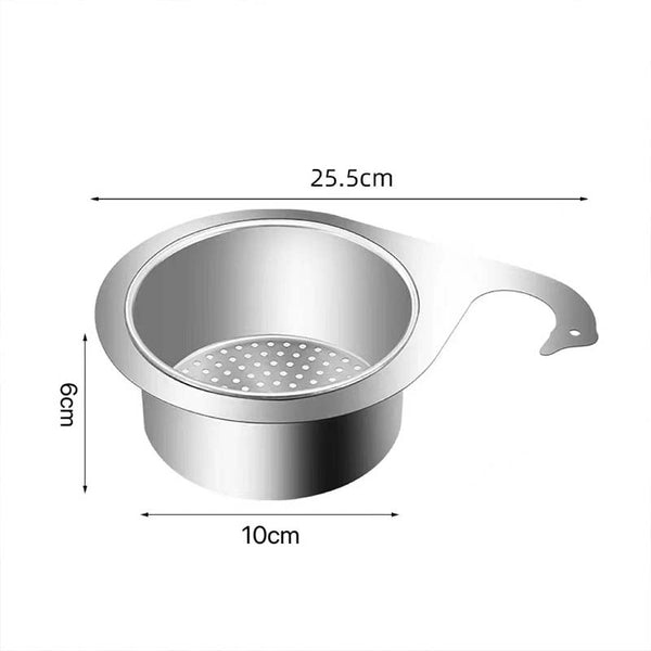 DrainGuard RVS Gootsteenfilter – Voedselvanger & Anti-Verstoppingsmandje voor Keuken