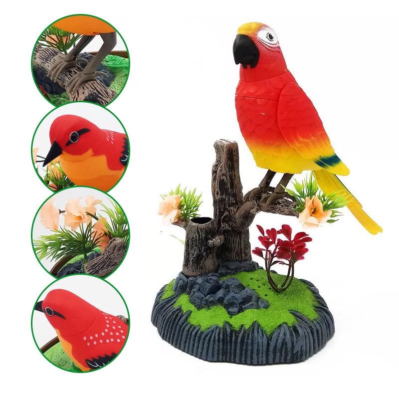 Interactieve Tjilpende Vogel met Stemgestuurde Bewegingen