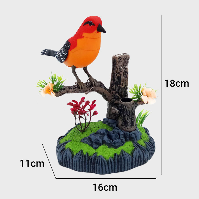 Interactieve Tjilpende Vogel met Stemgestuurde Bewegingen