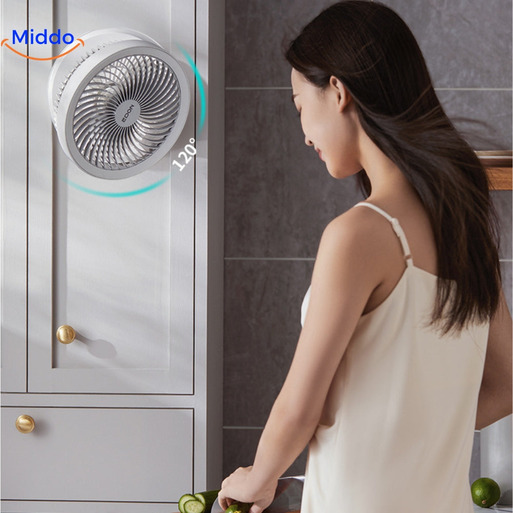 BreezeBuddy Draagbare Ventilator – Krachtige, Stille & Compacte Persoonlijke Verkoeling met Lange Batterijduur