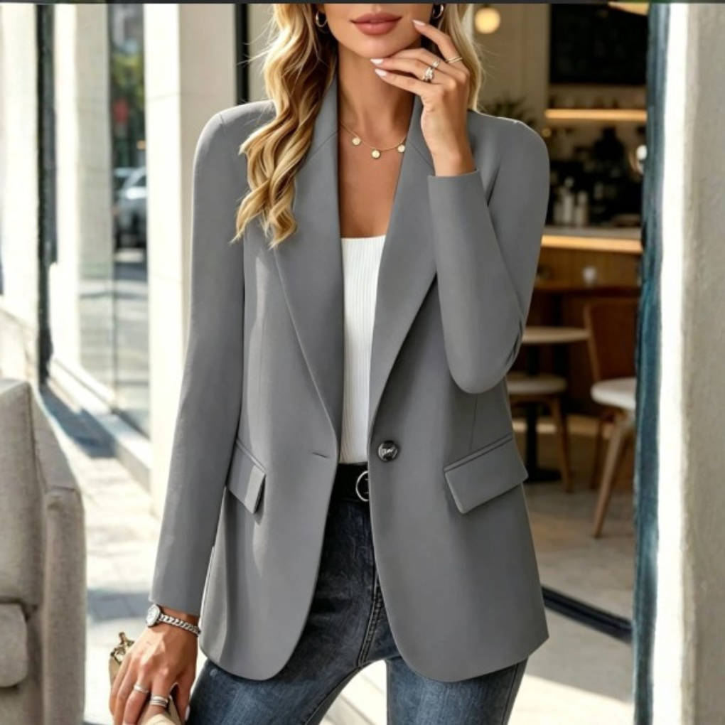 Elegante lange blazer met reverskraag - Comfortabel en stijlvol