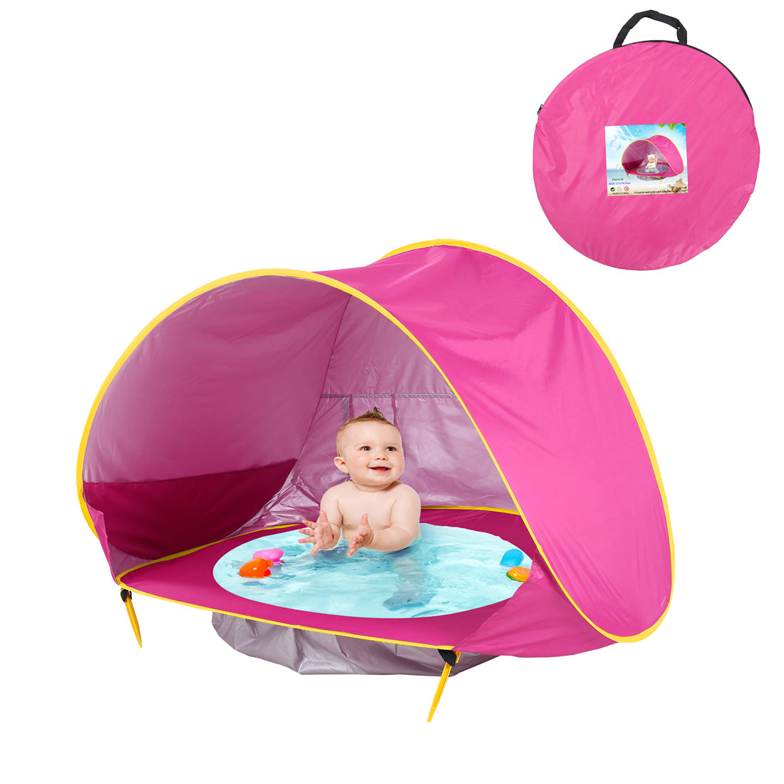 ZonNest Pop-up Baby Strandtent met Verkoelend Waterbadje