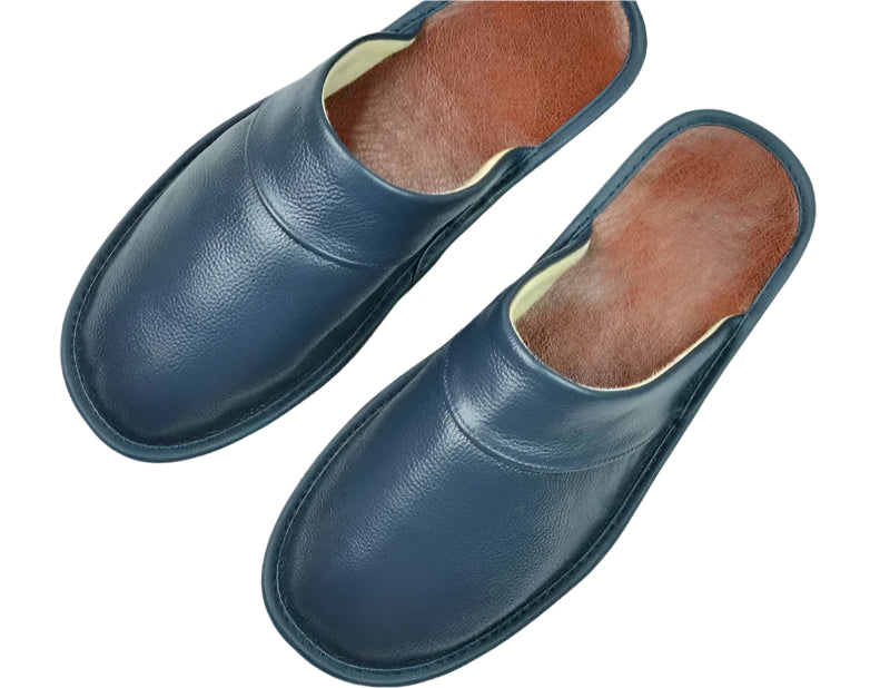Vironzo Leren Herenslippers – Warme pantoffels voor heren – Comfort en stijl voor thuisgebruik in de winter