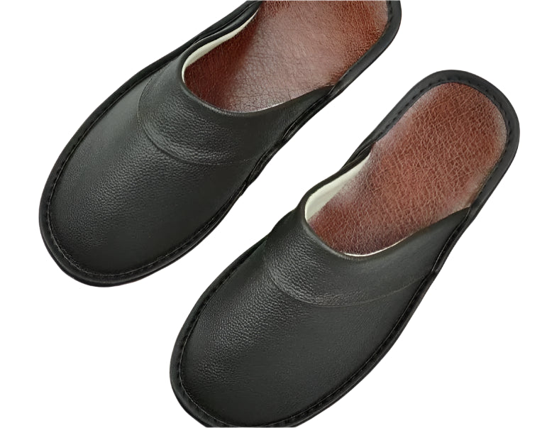 Vironzo Leren Herenslippers – Warme pantoffels voor heren – Comfort en stijl voor thuisgebruik in de winter