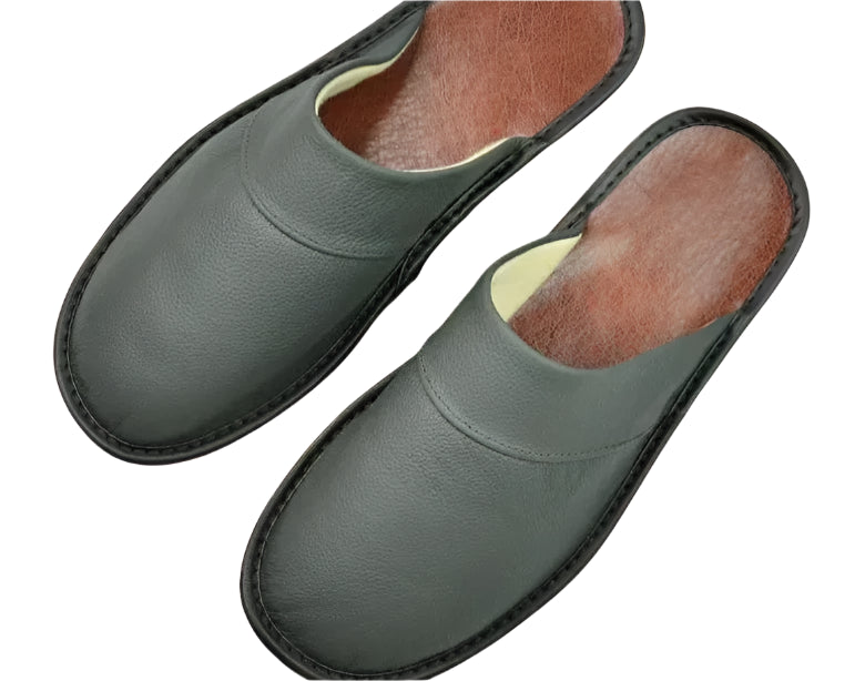 Vironzo Leren Herenslippers – Warme pantoffels voor heren – Comfort en stijl voor thuisgebruik in de winter