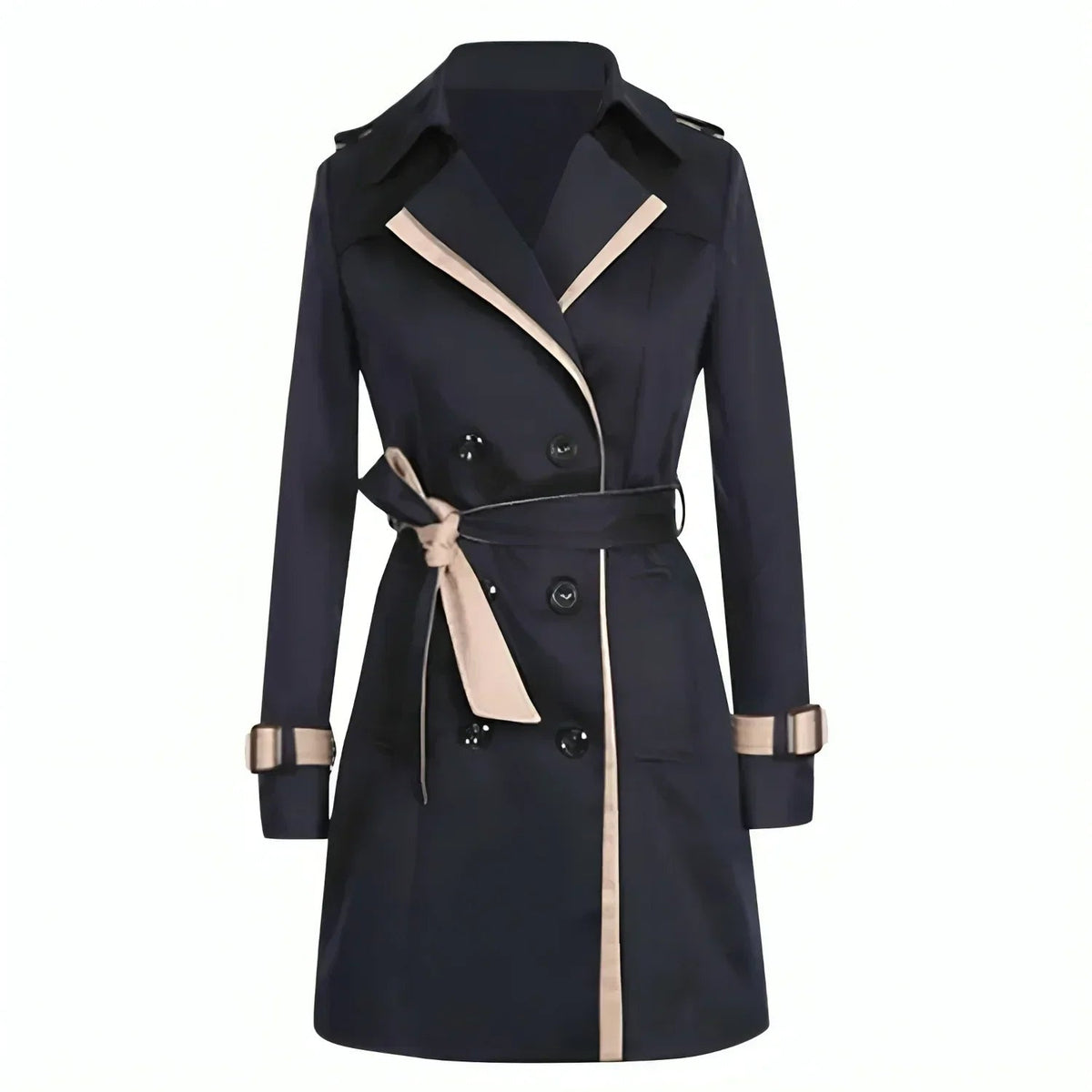 Elegante winddichte dames trenchcoat met reverskraag