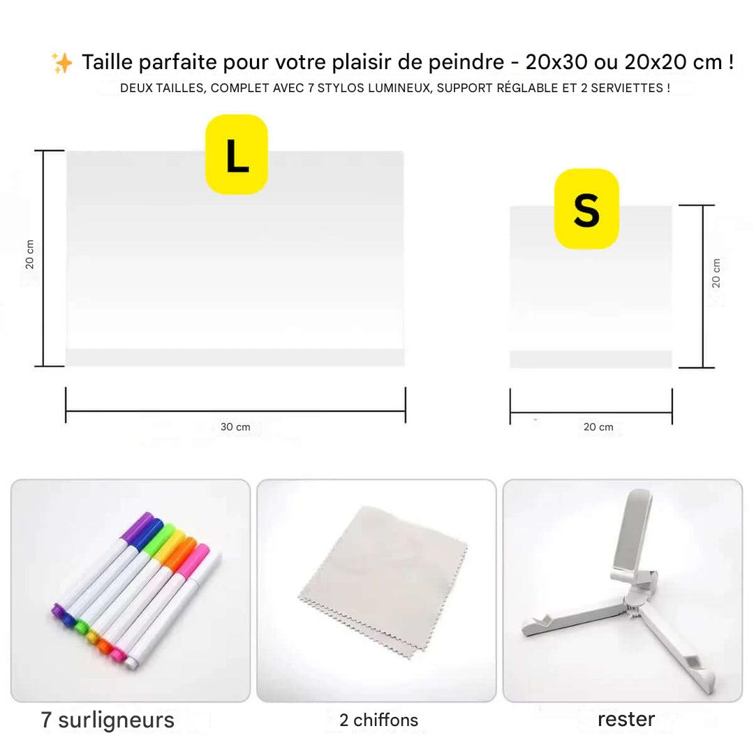 Kiddli LED Tekenbord – Herbruikbaar Schrijfbord met Lichtpen
