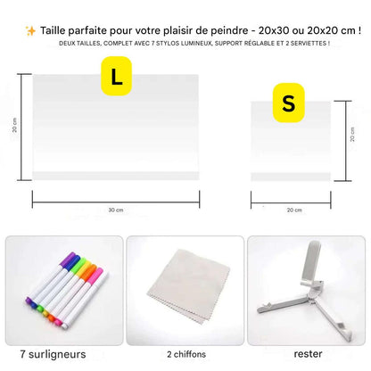 Kiddli LED Tekenbord – Herbruikbaar Schrijfbord met Lichtpen