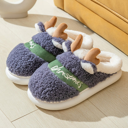 Warme Antler Kerstpantoffels voor Dames en Heren