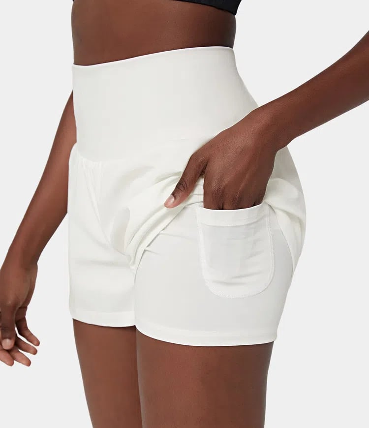 Dames Sportshort met Hoge Taille en Binnenbroek – De Beweegvrije Active Fit
