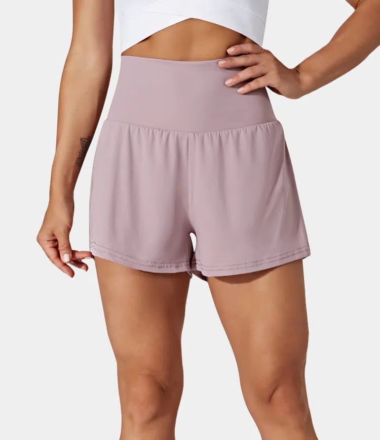 Dames Sportshort met Hoge Taille en Binnenbroek – De Beweegvrije Active Fit