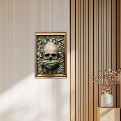 Drie Wijze Schedels Wanddecoratie - Gotische Fotolijst Hanger
