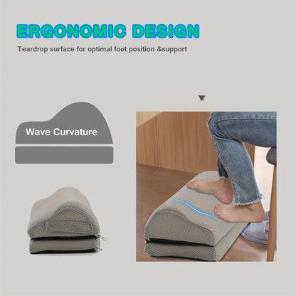 Ergonomische Voetsteun met Geheugenschuim – Verstelbaar & Antislip