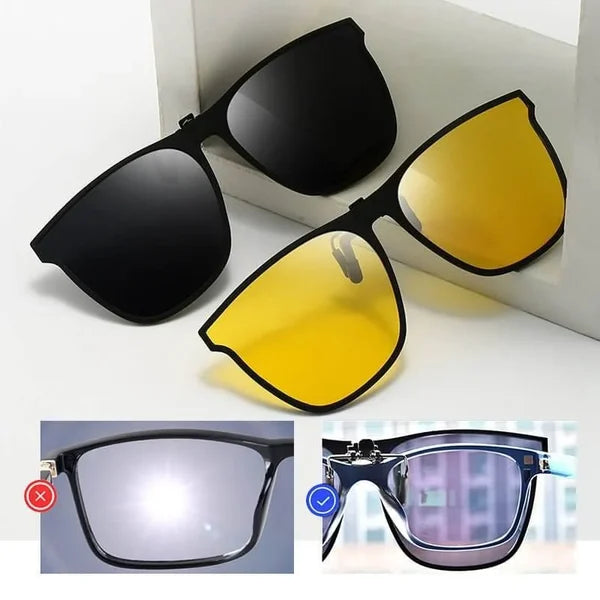OogZeker ClipZonnebril – Lichtgewicht Gepolariseerde UV400 Clip-on voor Brildragers
