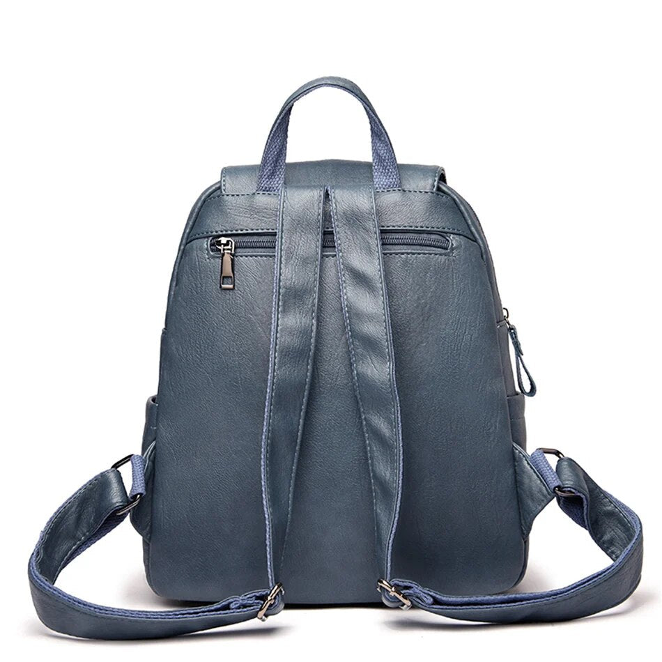 Premium Lederen Damesrugzak - Elegant Design met Praktische Indeling