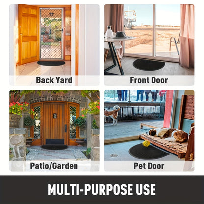 Halfronde Deurmat Rubber – Duurzaam en Antislip voor Binnen en Buiten