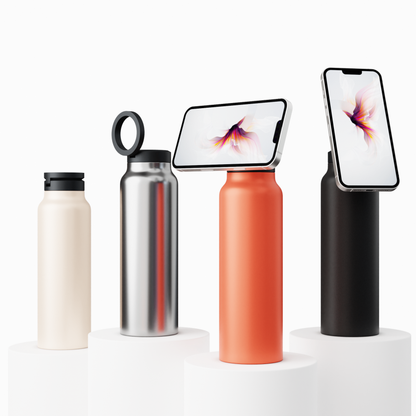 SnapHydro – Waterfles met Magnetische Telefoonhouder