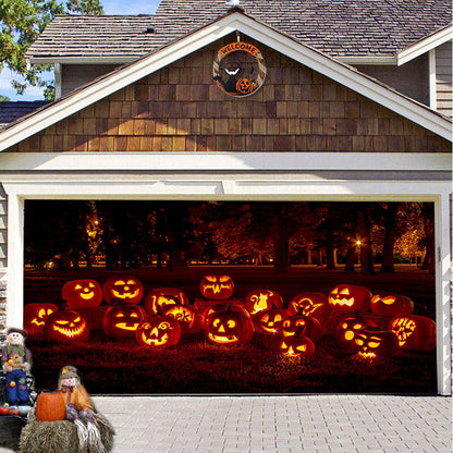 Halloween Garagedeur Decoratie Banner - Griezelige Sfeer in Minuten