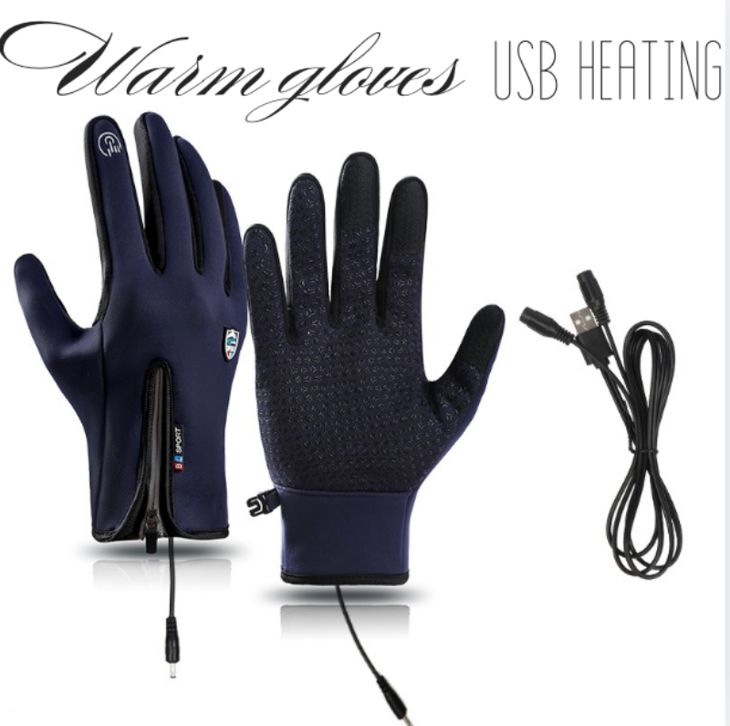Verwarmbare USB Winterhandschoenen met Touchscreen - Waterdicht & Winddicht